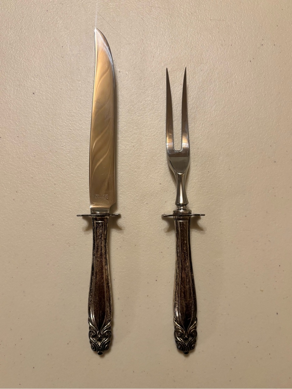 Wallace Sterling Decorative Carving Set in original box